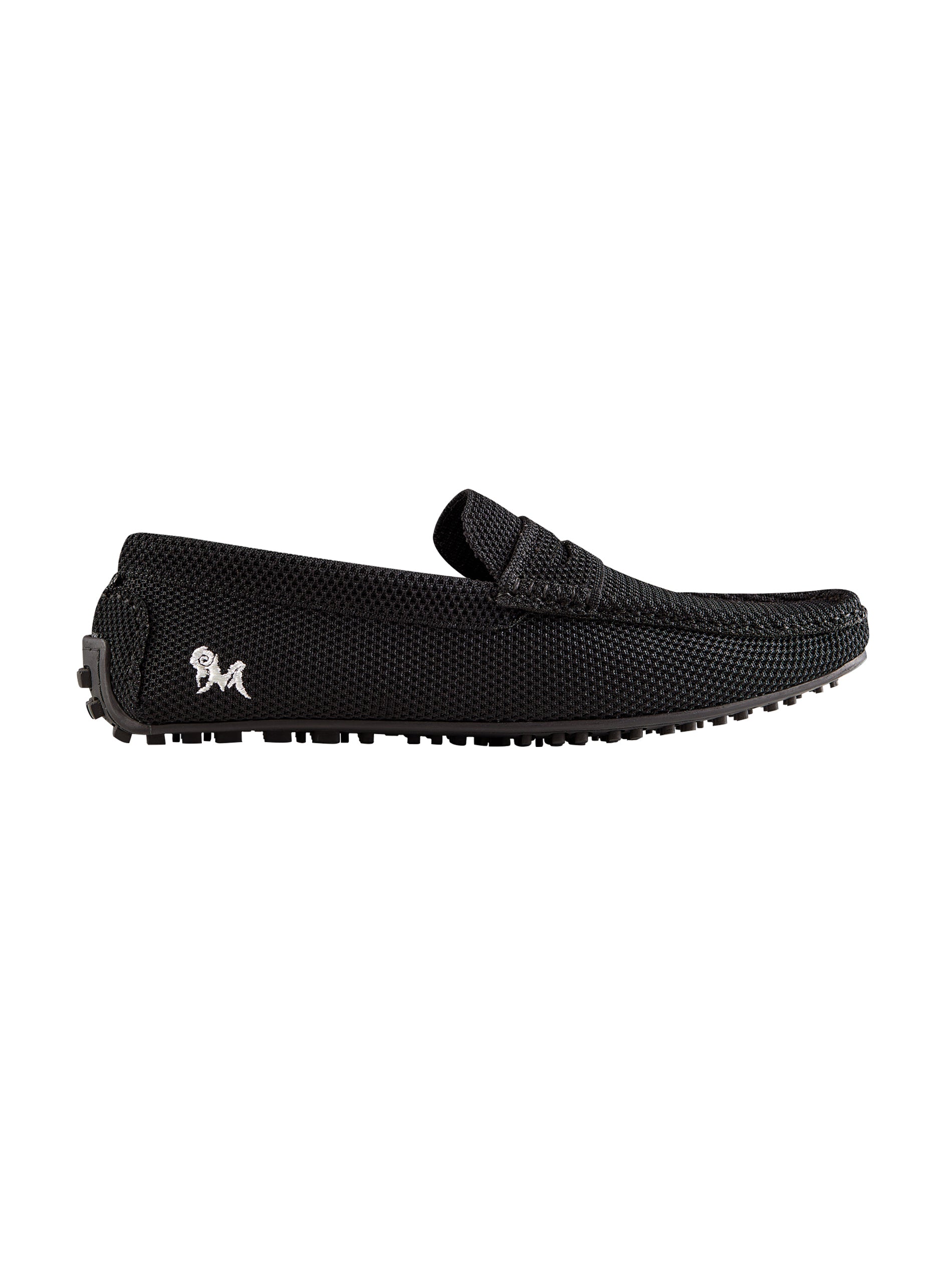 Men's Coal Black Knit Loafers