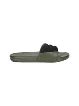 Men's Black and Olive Squooshy Slides