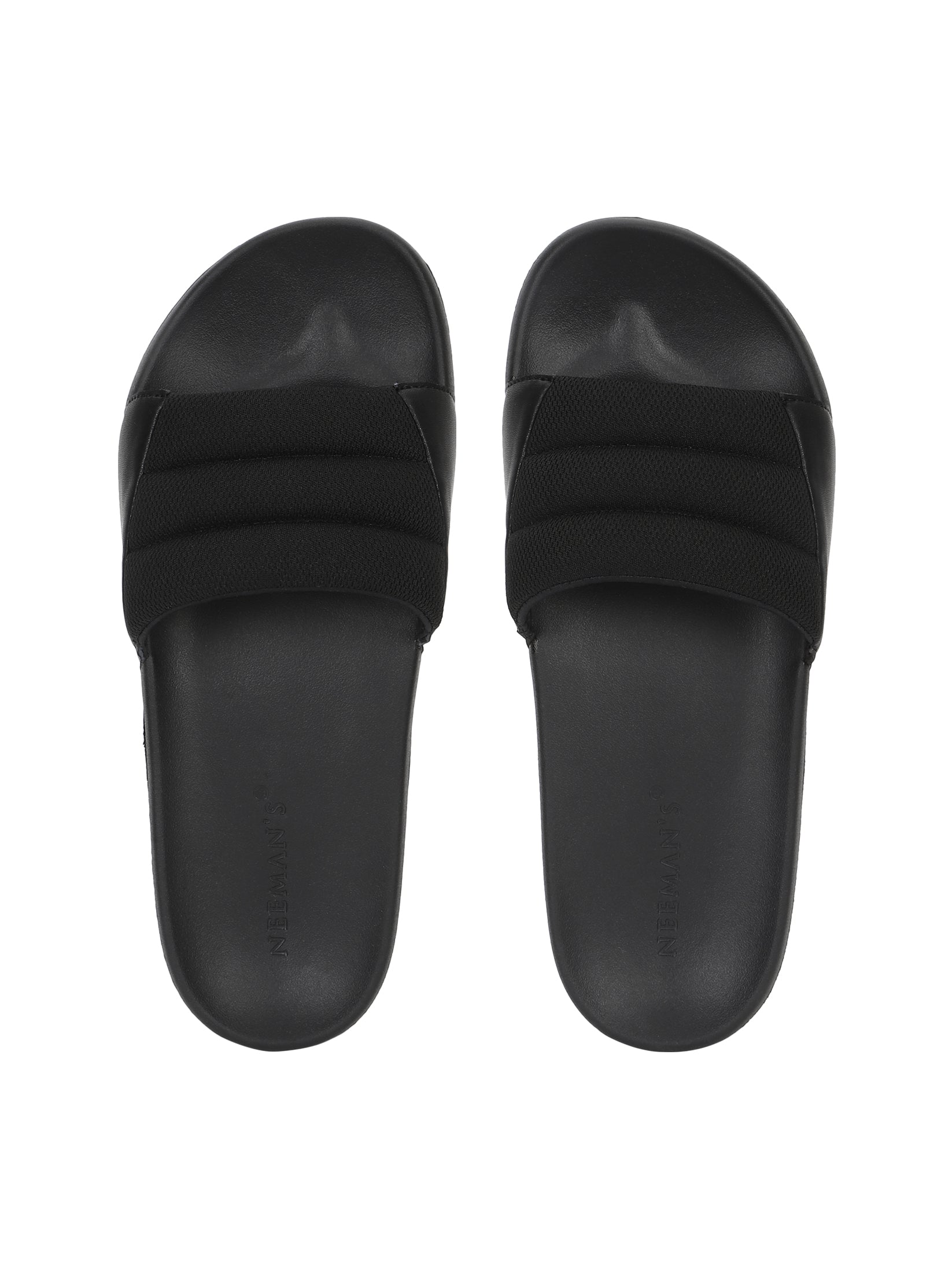Men's Black Squooshy Slides