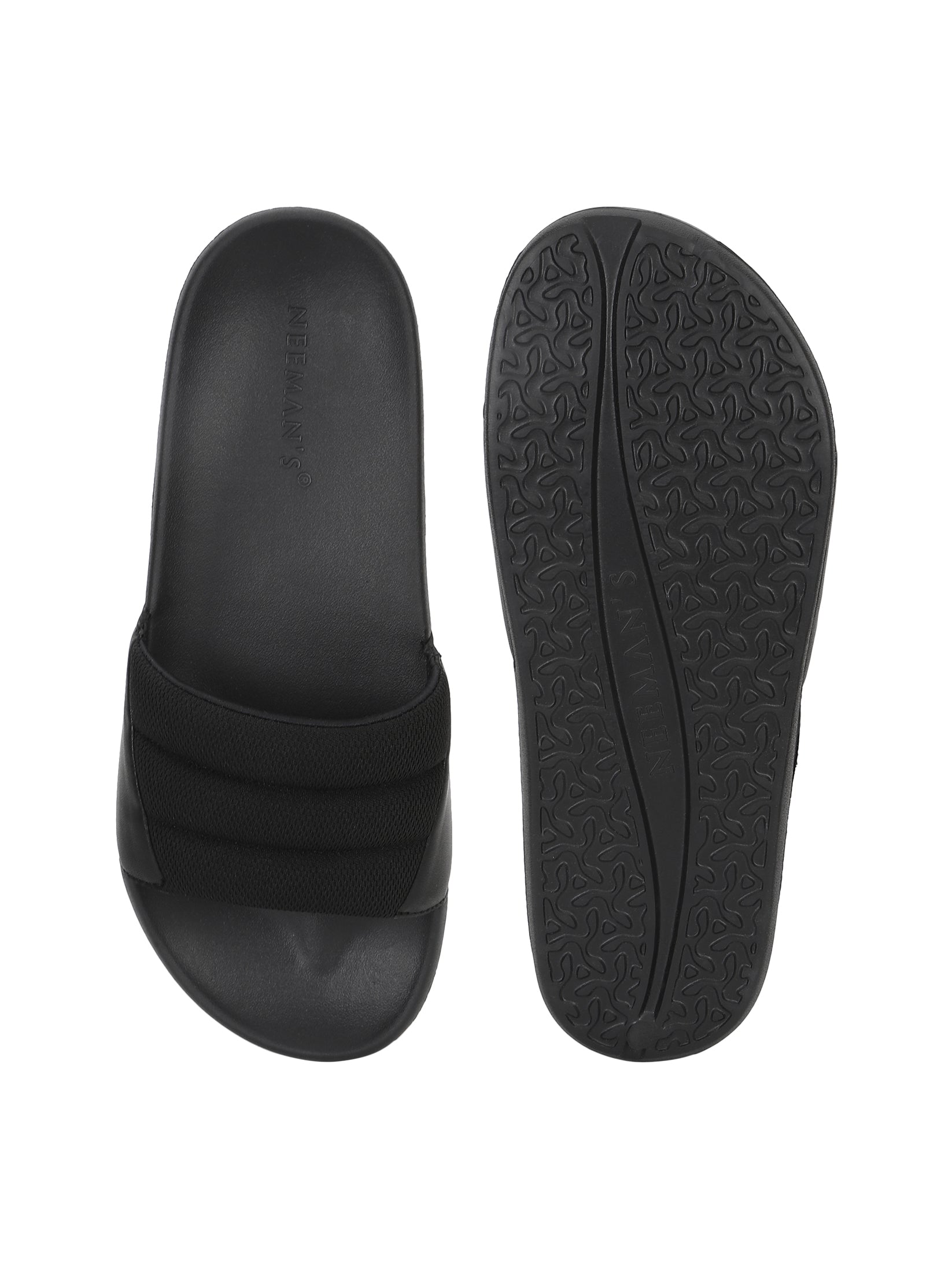 Men's Black Squooshy Slides