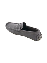 Men's Steel Grey Knit Loafers