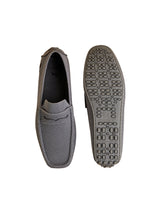 Men's Steel Grey Knit Loafers