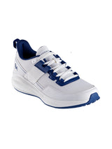 Men's White and Blue  Exuberants Walking Sneakers
