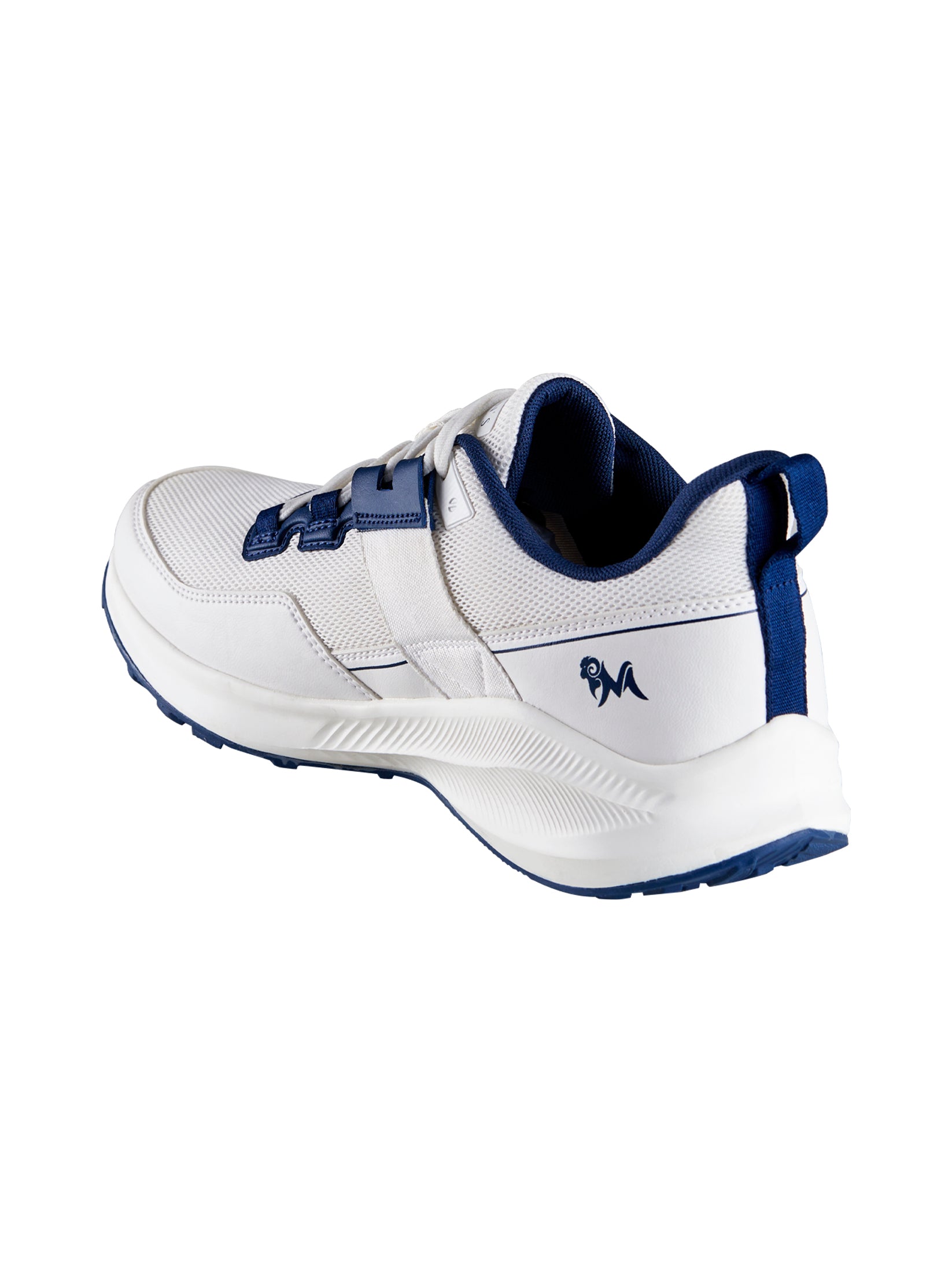 Men's White and Blue  Exuberants Walking Sneakers