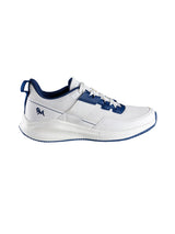 Men's White and Blue  Exuberants Walking Sneakers