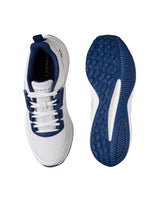 Men's White and Blue  Exuberants Walking Sneakers