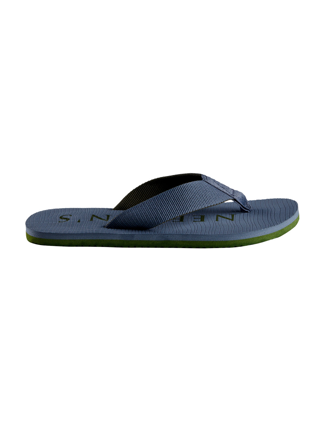 Men's Grey and Green  Humble Flip-Flops