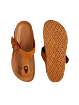 Men's Tan Cork Thong Sandals