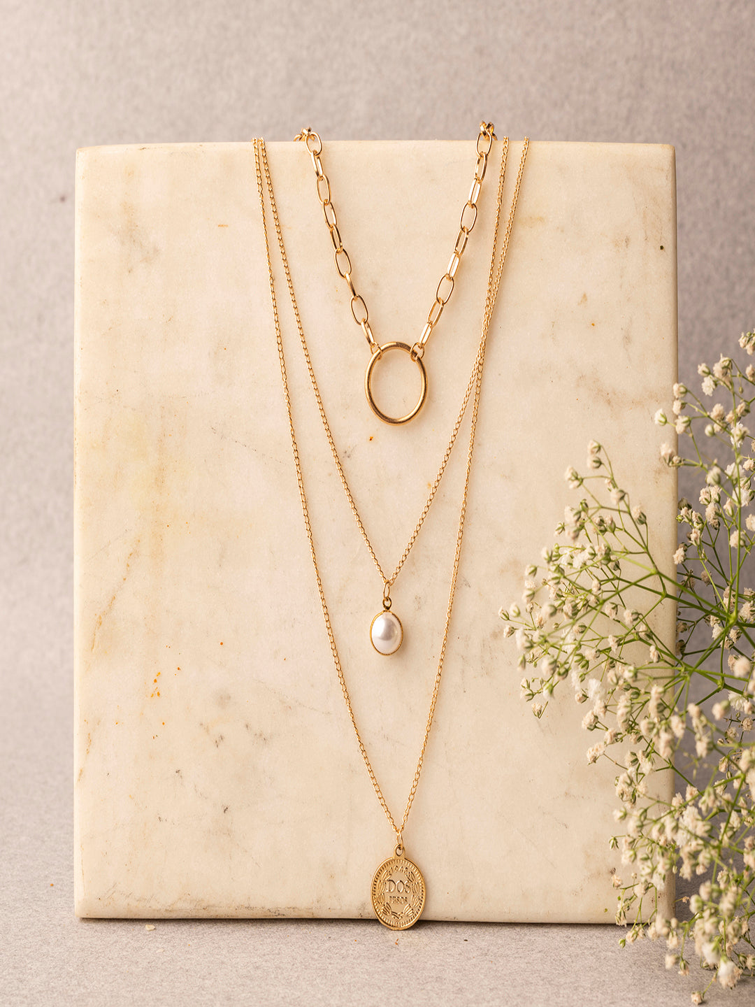 Women's Gold Casual Layered Necklace