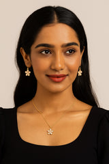 Women's Gold Casual Pendants & Earring Set
