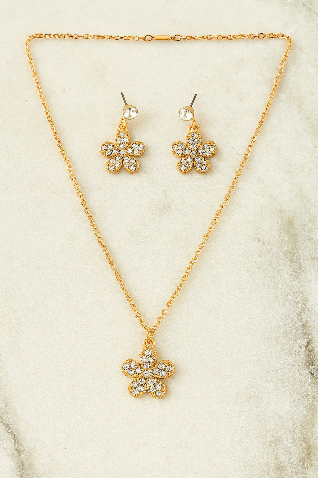 Women's Gold Casual Pendants & Earring Set