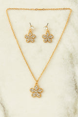 Women's Gold Casual Pendants & Earring Set
