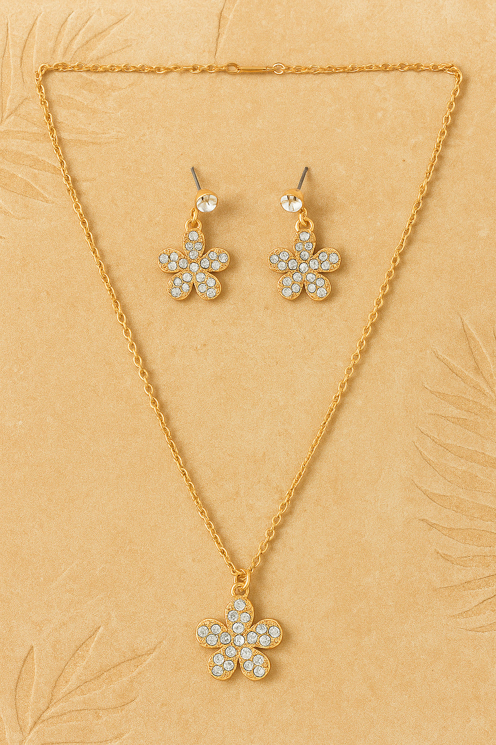 Women's Gold Casual Pendants & Earring Set