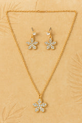 Women's Gold Casual Pendants & Earring Set