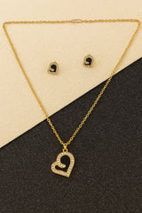 Women's Black Casual Pendants & Earring Set