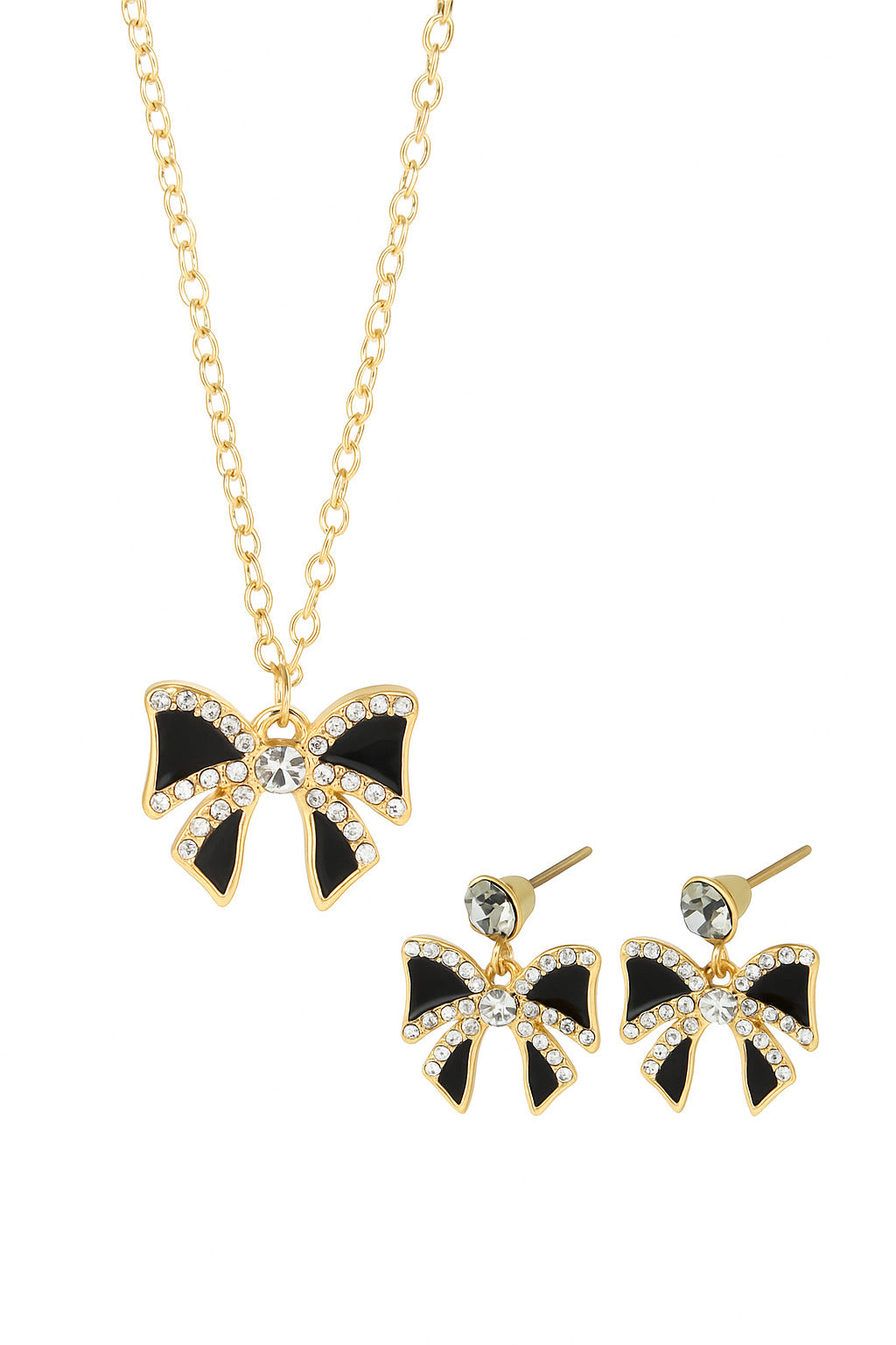 Women's Black Casual Pendants & Earring Set