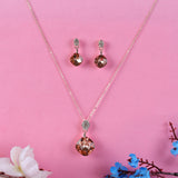 Women's Brown Casual Pendants & Earring Set