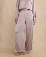 Women's Nevter-B Beige Hook Closure Straight Fit Plain Trouser