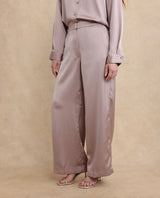 Women's Nevter-B Beige Hook Closure Straight Fit Plain Trouser