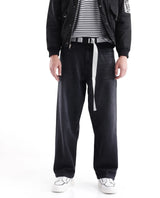 Men's Grey Casual Baggy Fit Solid Jeans