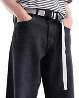 Men's Grey Casual Baggy Fit Solid Jeans