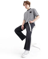 Men's Grey Casual Baggy Fit Solid Jeans