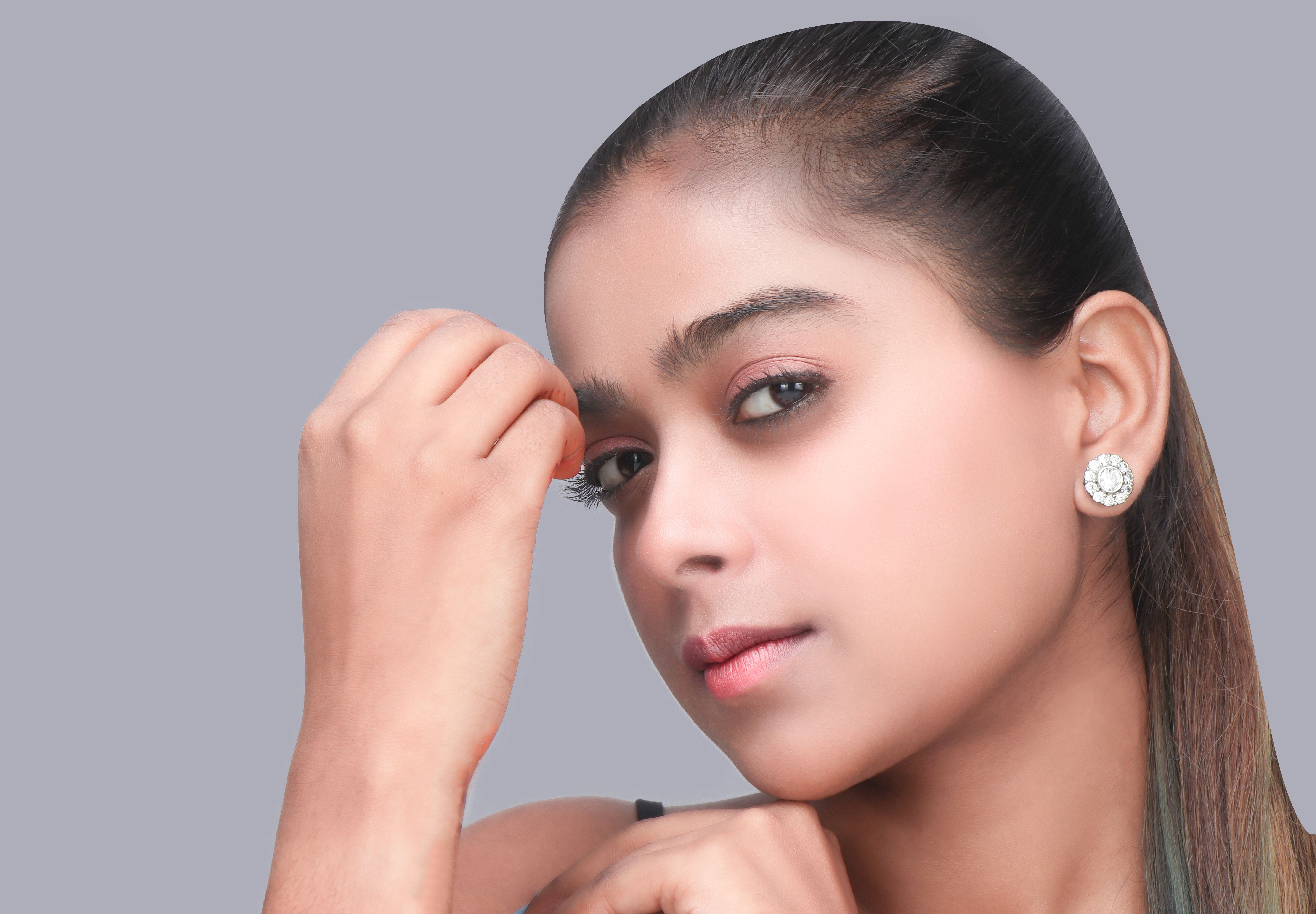 Women's Zircon Diana Stud Earrings