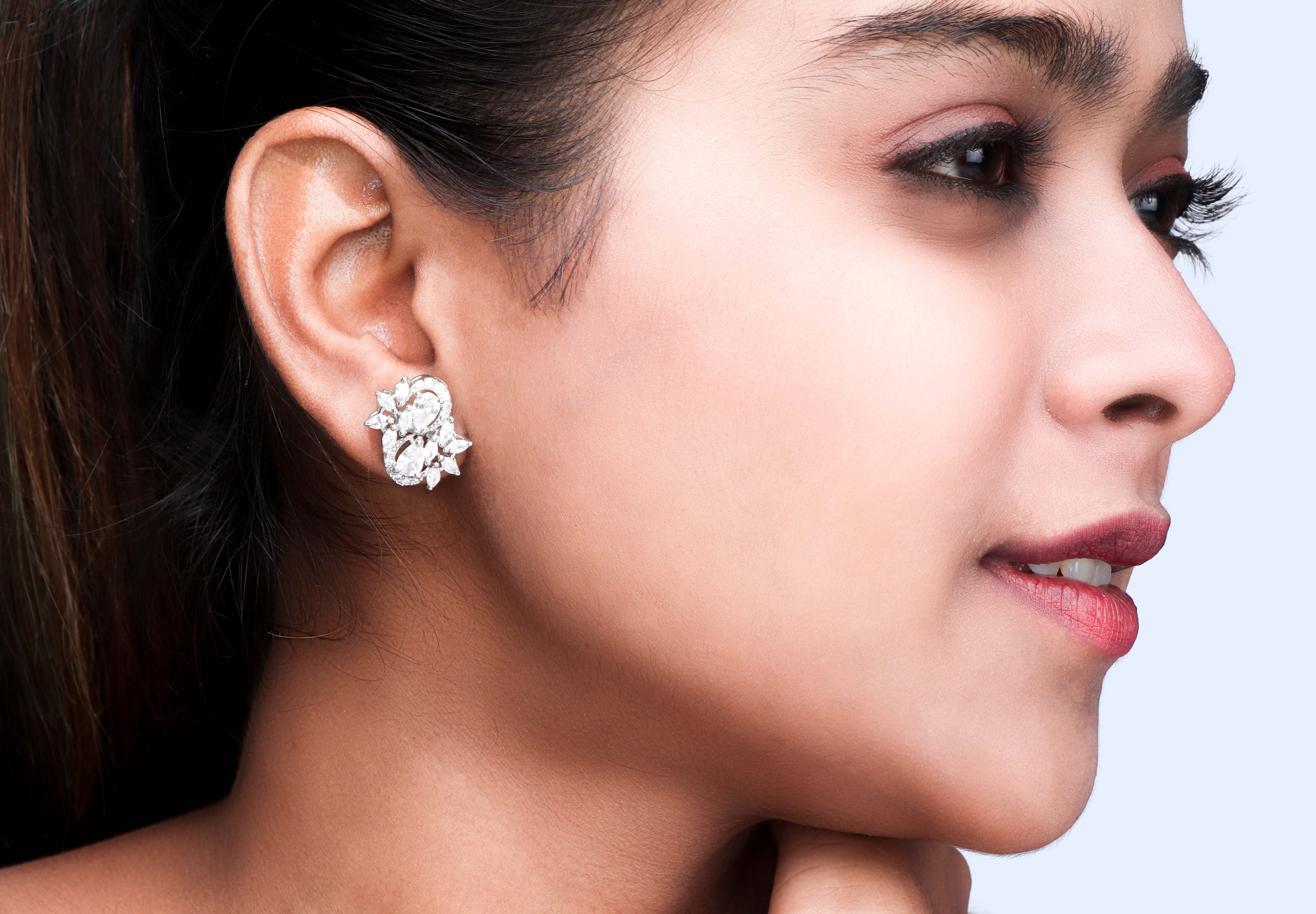 Women's Zirconia Mon Cheri Stud Earrings