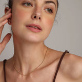 Women's Gold Plated Beaded Chain Necklace Waterproof & Anti-Tarnish