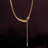 Women's Gold Plated Cuban Chain Hollow Heart Necklace Waterproof & Anti-Tarnish