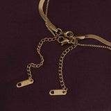 Women's Gold Plated Double Chain Delight Necklace Waterproof & Anti-Tarnish