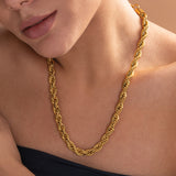 Women's Gold Plated Rebel Rope Chain Waterproof & Anti-Tarnish