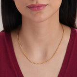 Women's Gold Plated Gold Beaded Necklace Waterproof & Anti-Tarnish