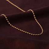 Women's Gold Plated Gold Beaded Necklace Waterproof & Anti-Tarnish