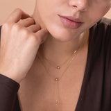 Women's Gold Plated Drop Bead Necklace Waterproof & Anti-Tarnish
