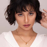 Women's Gold Plated Dainty Beaded Pearl Chain Waterproof & Anti-Tarnish