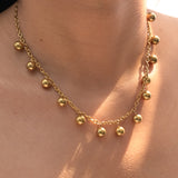 Women's Gold Plated Beaded Grace Necklace Waterproof & Anti-Tarnish