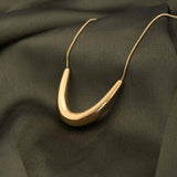 Women's Gold Plated Golden Boomerang Necklace Waterproof & Anti-Tarnish