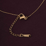 Women's Gold Plated Delicate Diamond Studded Necklace Waterproof & Anti-Tarnish