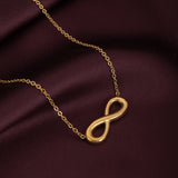 Women's Gold Plated Golden Infinity Necklace Waterproof & Anti-Tarnish