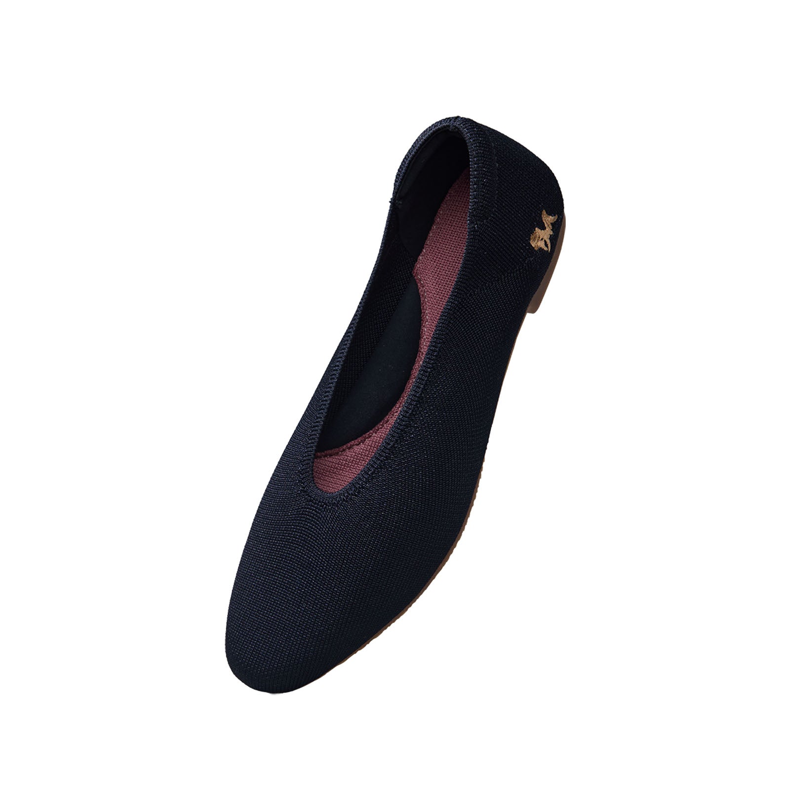 Women's Black and Rose Ballet Ease Ballerinas