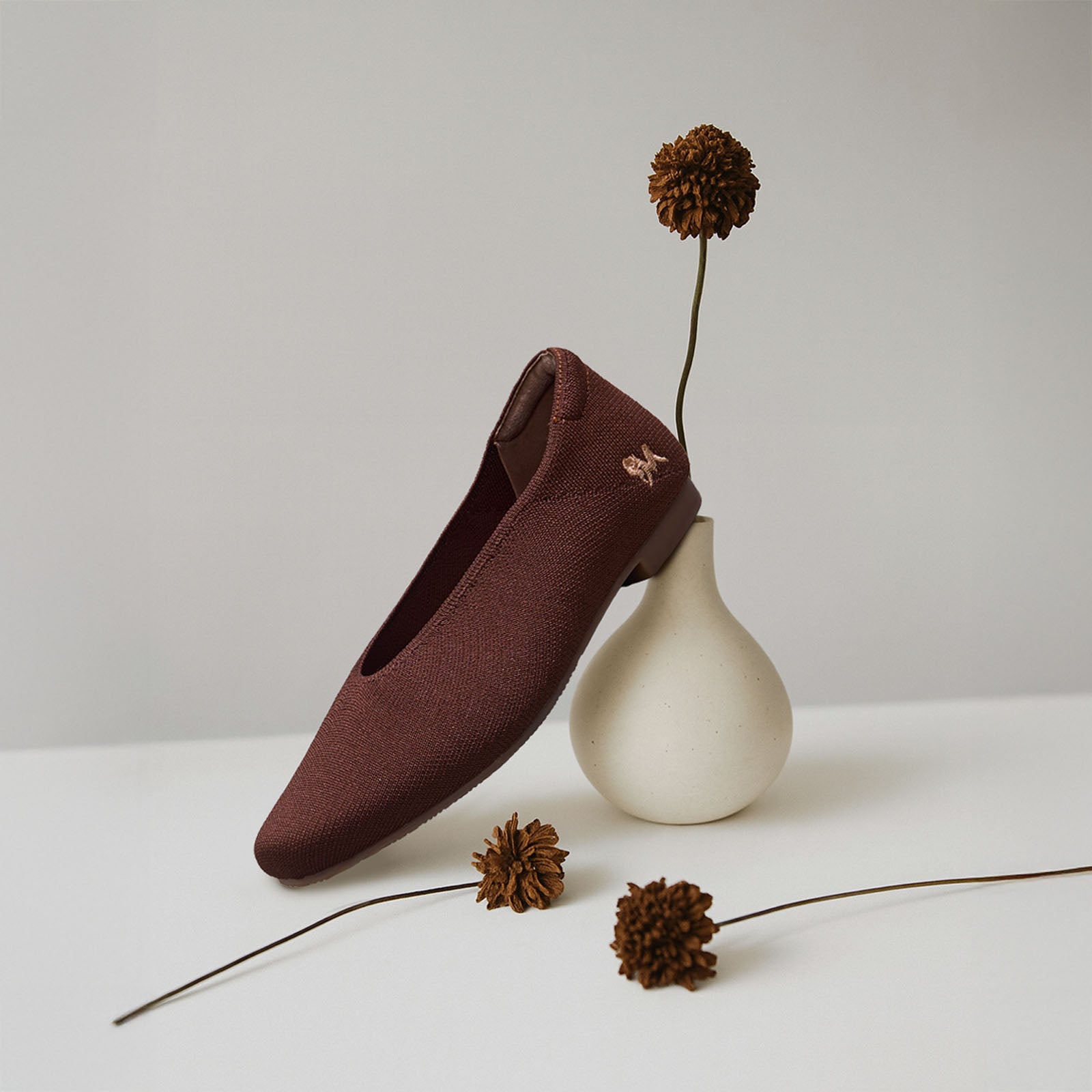 Women's Brown and Red Ballet Ease Ballerinas