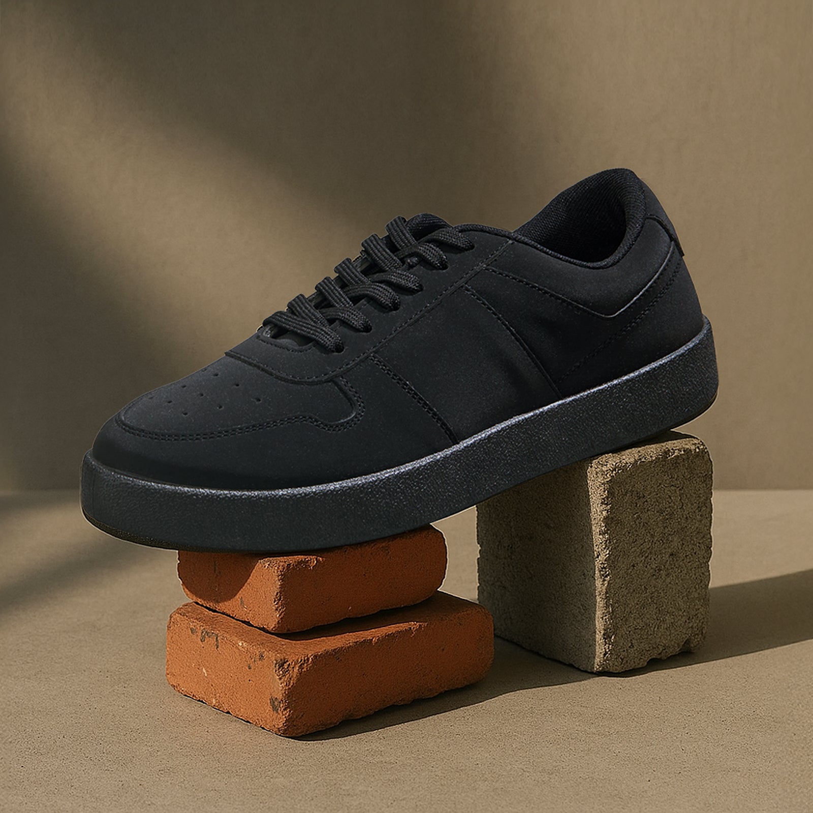 Men's All Black Mono Court Sneakers