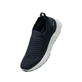 Men's Black and White Flex Weave Slip On Casual Shoes