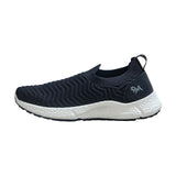 Men's Black and White Flex Weave Slip On Casual Shoes