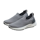 Men's Grey and White Flex Weave Slip On Casual Shoes
