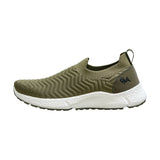 Men's Olive and White Flex Weave Slip On Casual Shoes