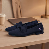 Women's Black and Rose Knit Grace Loafers