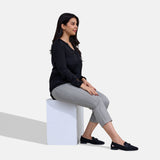 Women's Black and Rose Knit Grace Loafers