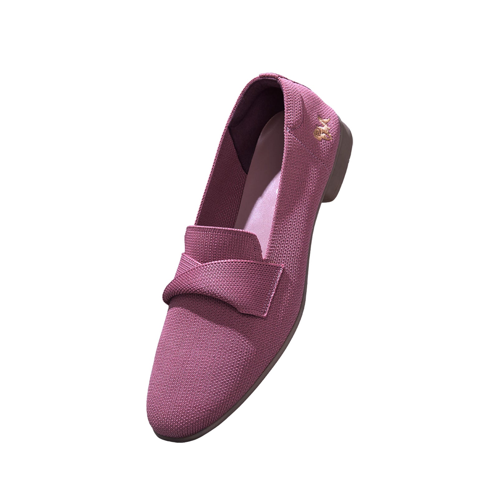 Women's Rose and Beige Knit Grace Loafers